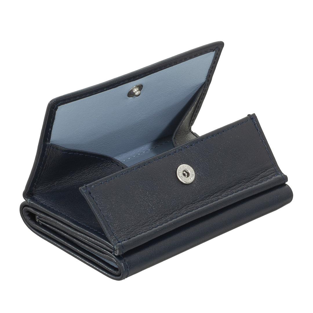 DUDU Petit Portefeuille pour Homme en Cuir, Portefeuilles pour Femme, Design Compact avec Porte-Monnaie pour Billets et Cartes