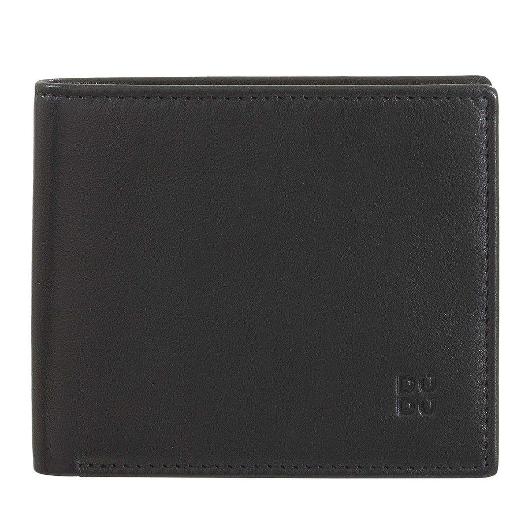 Cartera pequeña de hombre DUDU RFID en piel tarjetero multicolor
