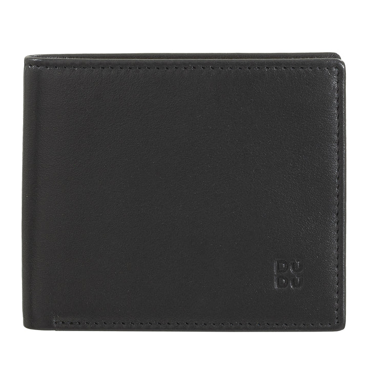 Cartera pequeña de hombre DUDU RFID en piel tarjetero multicolor