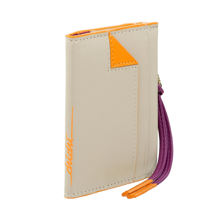DUDU Tarjetero pequeño de piel para mujer - Tarjetero compacto y delgado con cremallera para monedas, compartimentos para tarjetas, documentos, adecuado para bolsos pequeños
