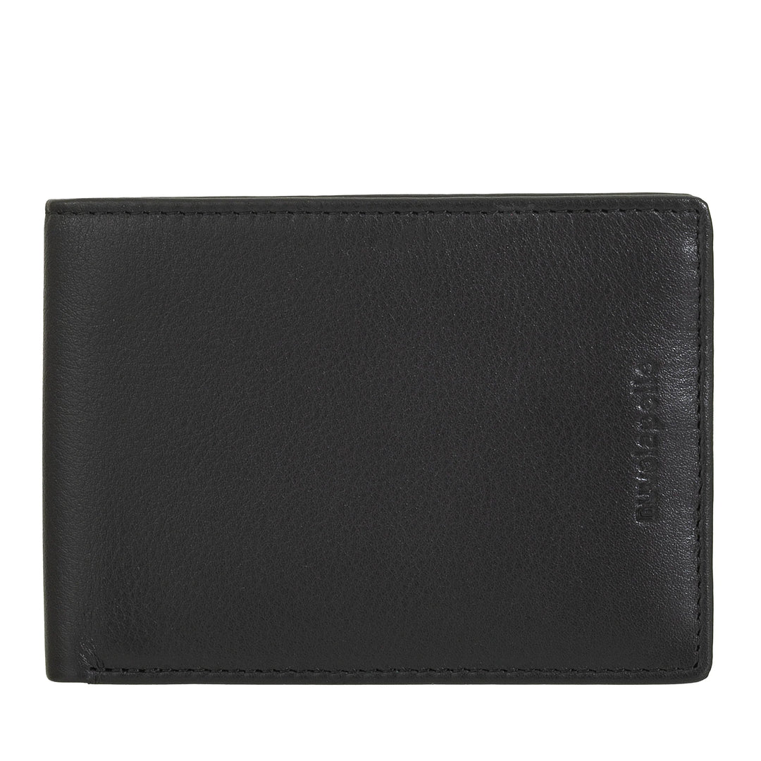 Nuvola Pelle Portafoglio Uomo Compatto Slim in Vera - Portacarte Pelle Porta Banconote e 6 Tasche Slot Porta Tessere Documenti