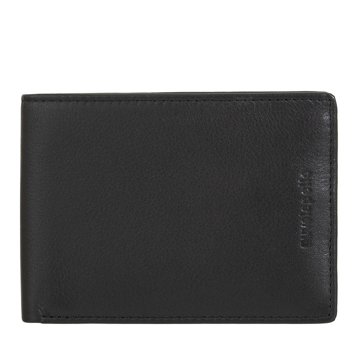 Nuvola Pelle Portafoglio Uomo Compatto Slim in Vera - Portacarte Pelle Porta Banconote e 6 Tasche Slot Porta Tessere Documenti