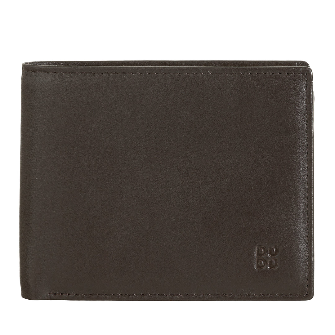 Cartera de hombre DUDU Classic RFID de piel multicolor firmada