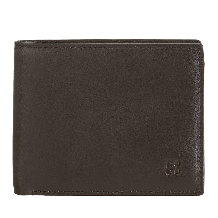 Cartera de hombre DUDU Classic RFID de piel multicolor firmada