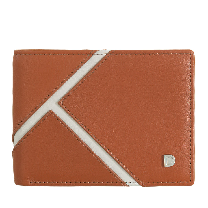DUDU Petit Portefeuille Homme en Cuir Véritable - Design Compact Inspiré du Tennis - 2 Poches pour Billets et Porte-Cartes - Style Minimal et Sportif