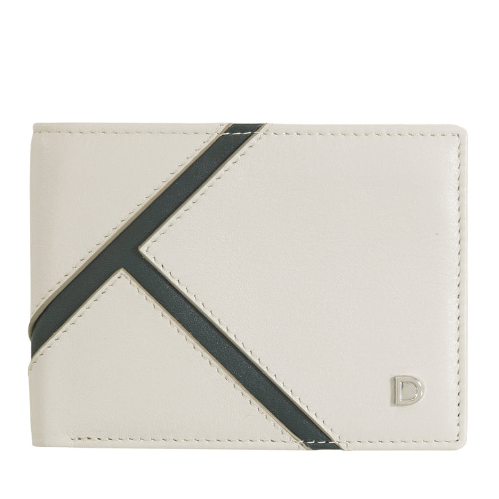 DUDU Petit Portefeuille Homme en Cuir Véritable - Design Compact Inspiré du Tennis - 2 Poches pour Billets et Porte-Cartes - Style Minimal et Sportif
