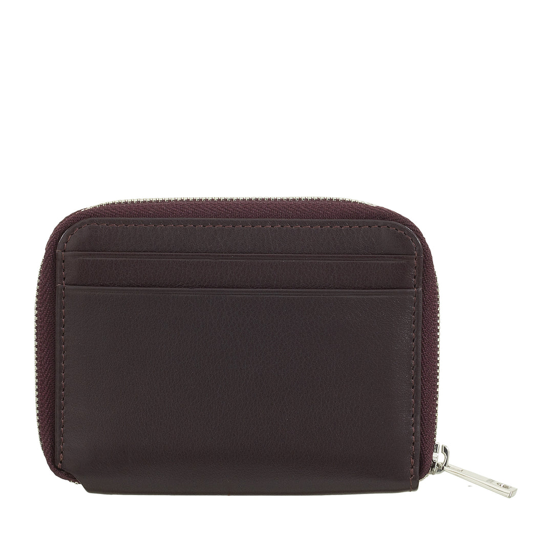 DUDUBU Cartera Hombre Cartera Pequeña Piel Suave con Cremallera, Cartera Mini Ultra Compacta con Cremallera, Cartera de Billetera, Cartera de Billeteras y Tarjetas