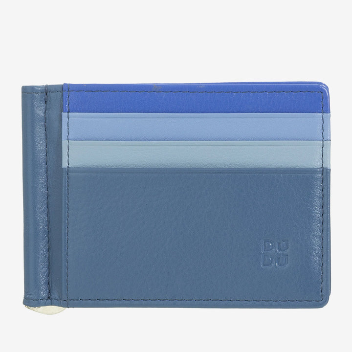 DUDU Portefeuille pour Homme avec Pince à Billets en Cuir Porte-Carte de crédit Pince à Billets Porte-Carte Mince