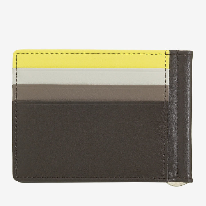 DUDU Portefeuille pour Homme avec Pince à Billets en Cuir Porte-Carte de crédit Pince à Billets Porte-Carte Mince
