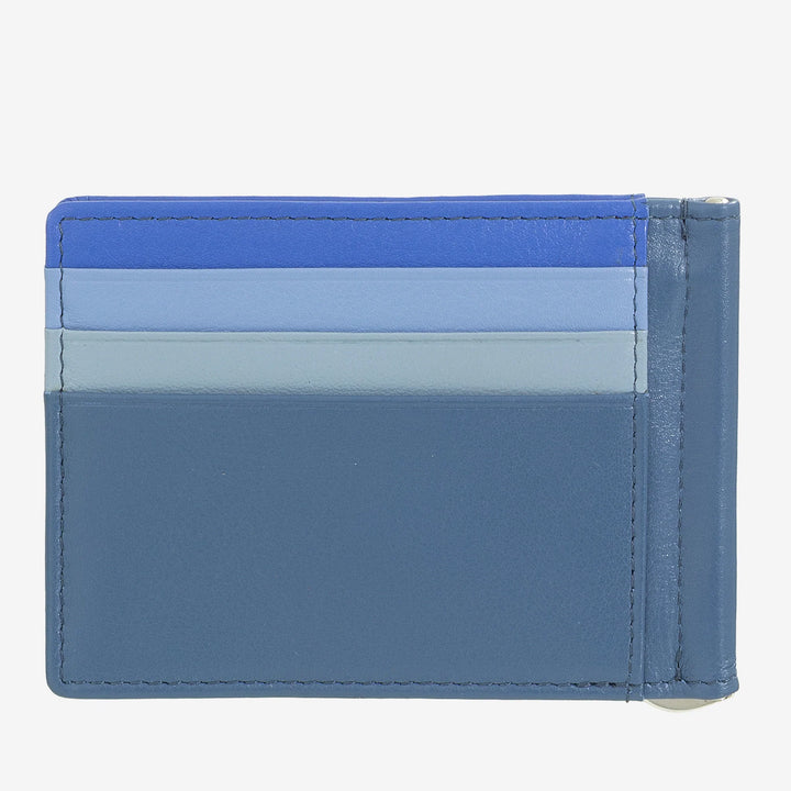 DUDU Portefeuille pour Homme avec Pince à Billets en Cuir Porte-Carte de crédit Pince à Billets Porte-Carte Mince