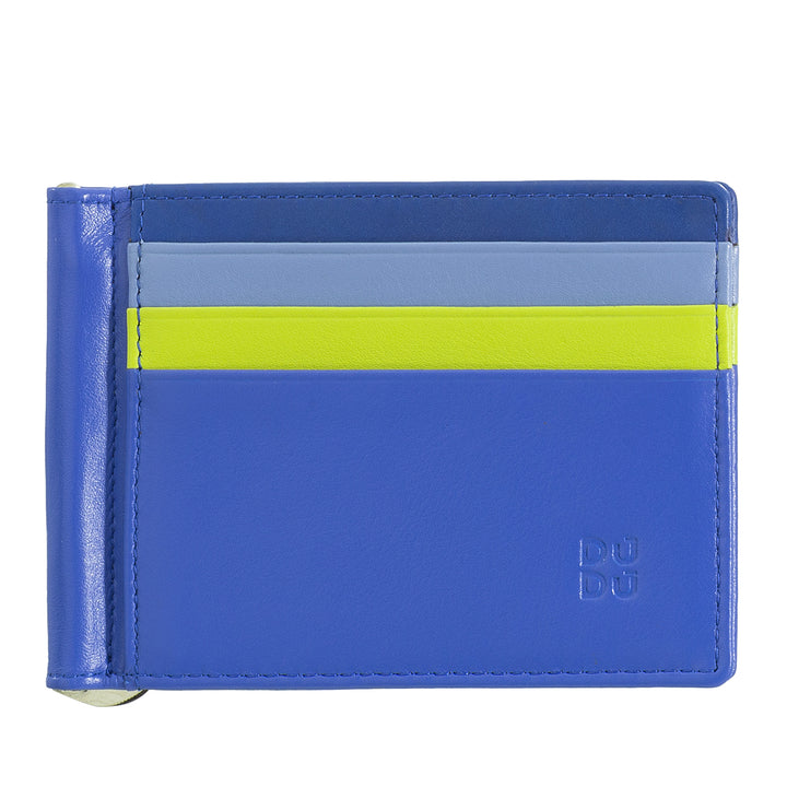 DUDU Portefeuille pour Homme avec Pince à Billets en Cuir Porte-Carte de crédit Pince à Billets Porte-Carte Mince