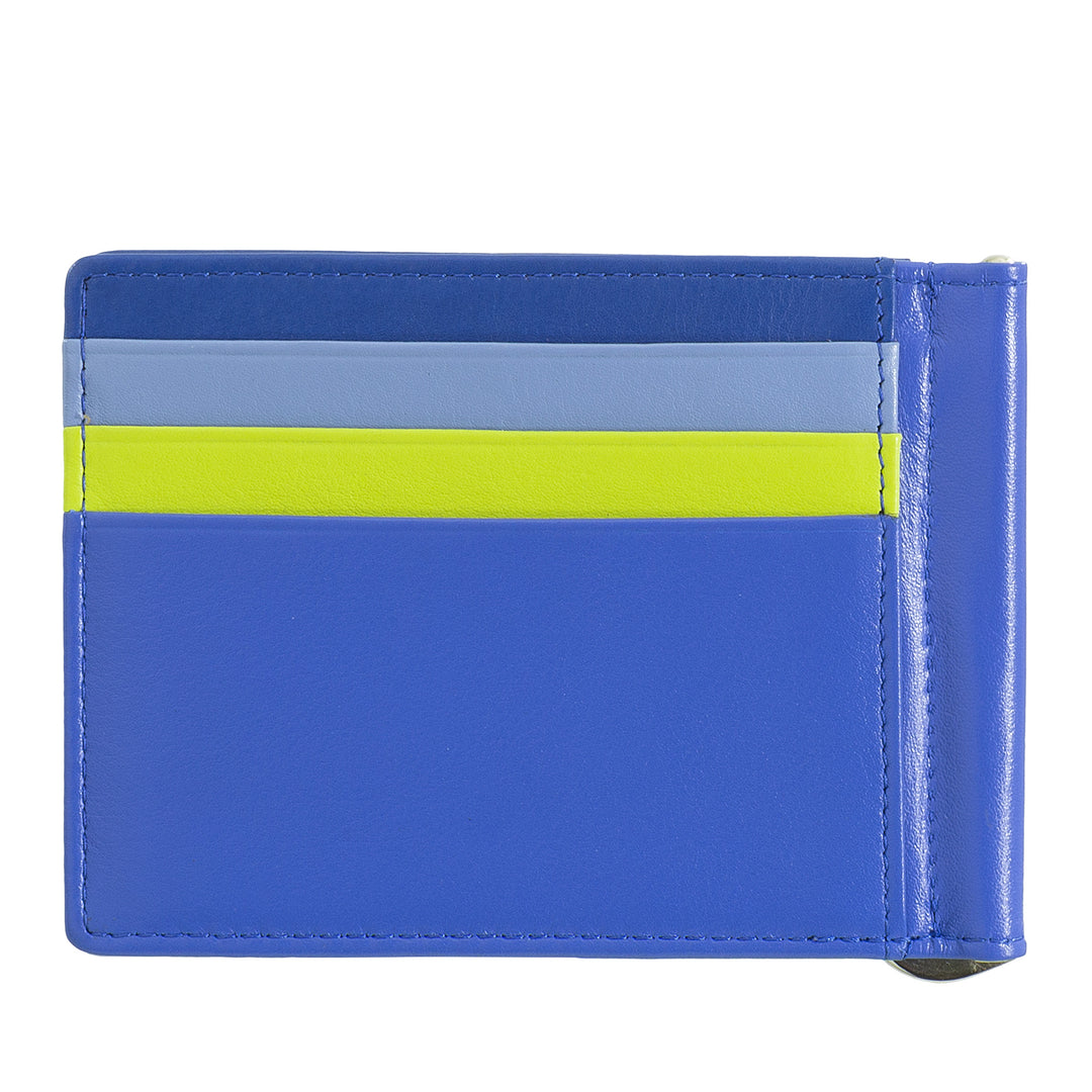 DUDU Portefeuille pour Homme avec Pince à Billets en Cuir Porte-Carte de crédit Pince à Billets Porte-Carte Mince