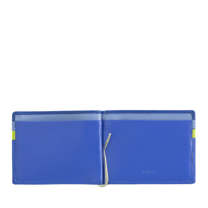 DUDU Portefeuille pour Homme avec Pince à Billets en Cuir Porte-Carte de crédit Pince à Billets Porte-Carte Mince