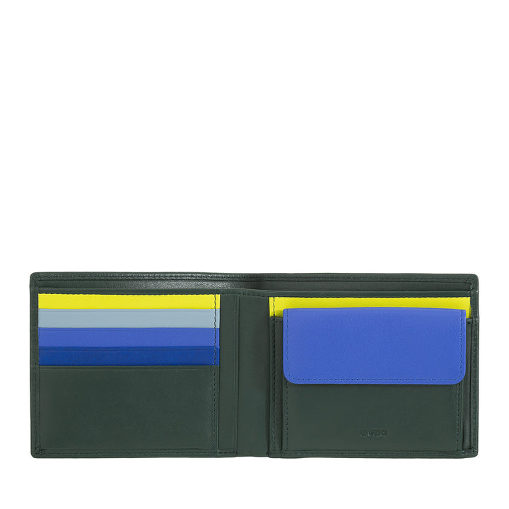 Billetera de cuero para hombres Dudu en color nappa de color con soporte y cartas