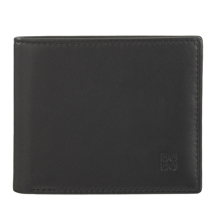 DUDU Cartera Hombre Slim en Piel con Protección RFID Tarjetero con Monedero Carteras Coloridas