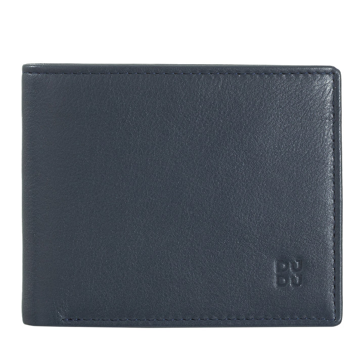 DUDU Cartera Hombre Slim en Piel con Protección RFID Tarjetero con Monedero Carteras Coloridas