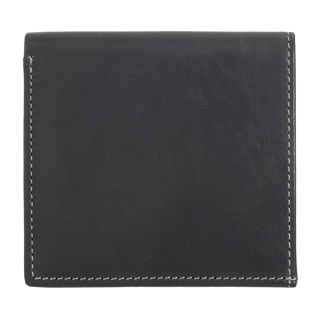 Nuvola Pelle Portefeuille en Cuir pour Homme avec Porte-Monnaie - Portefeuille Compact en Cuir Véritable avec Porte-Cartes, Billets et Bouton de Fermeture - Design Classique et Fonctionnel