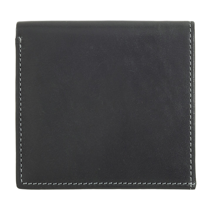 Nuvola Pelle Portefeuille en Cuir pour Homme avec Porte-Monnaie - Portefeuille Compact en Cuir Véritable avec Porte-Cartes, Billets et Bouton de Fermeture - Design Classique et Fonctionnel