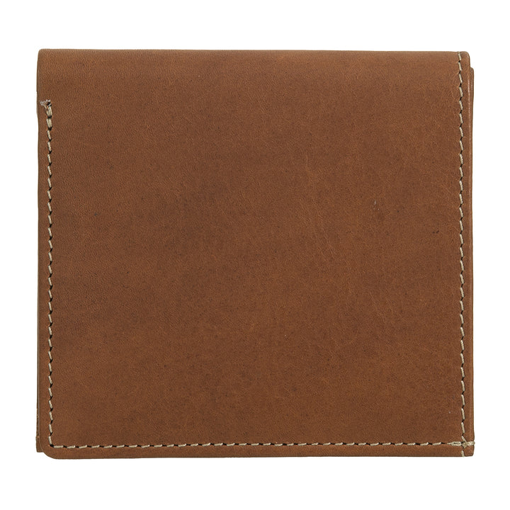 Nuvola Pelle Portefeuille en Cuir pour Homme avec Porte-Monnaie - Portefeuille Compact en Cuir Véritable avec Porte-Cartes, Billets et Bouton de Fermeture - Design Classique et Fonctionnel