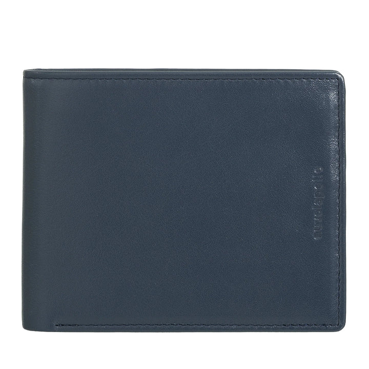 Nuvola Pelle Portafoglio Uomo Classico in Pelle con Portamonete, Portafogli in Vera Pelle Porta Carte di Credito, Porta Documenti e Banconote