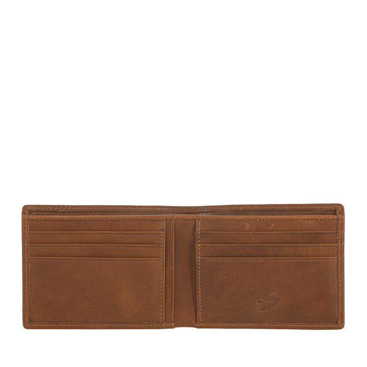 Nuvola Pelle Portefeuille fin pour homme en cuir avec porte-cartes – Petit portefeuille fin en cuir véritable avec compartiments pour cartes et billets – Design compact et léger