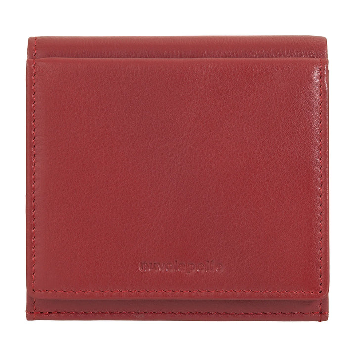 Cartera pequeña para hombre Nuvola Pelle de piel de napa con monedero y tarjetero