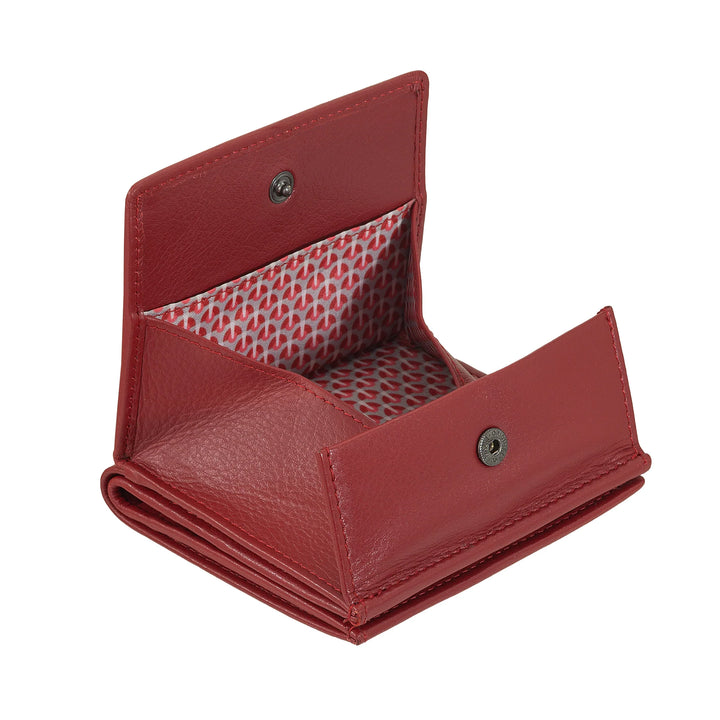 Cartera pequeña para hombre Nuvola Pelle de piel de napa con monedero y tarjetero