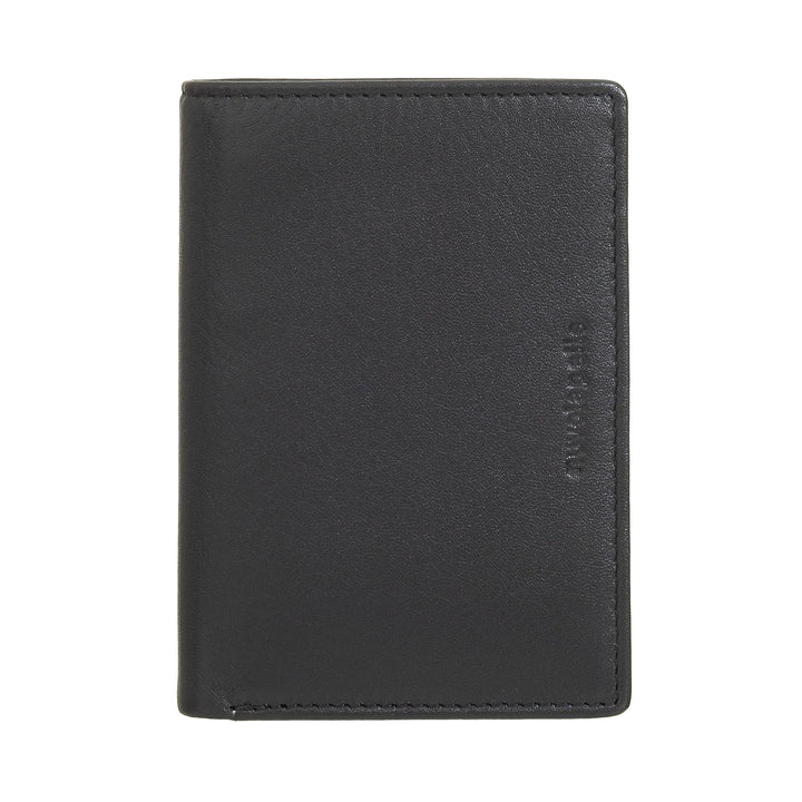 Nuvola Pelle Portafoglio Uomo Piccolo di Vera Pelle, Portafoglio Portacarte Slim con Zip Posteriore, Tascabile, Compatto, Portafoglio