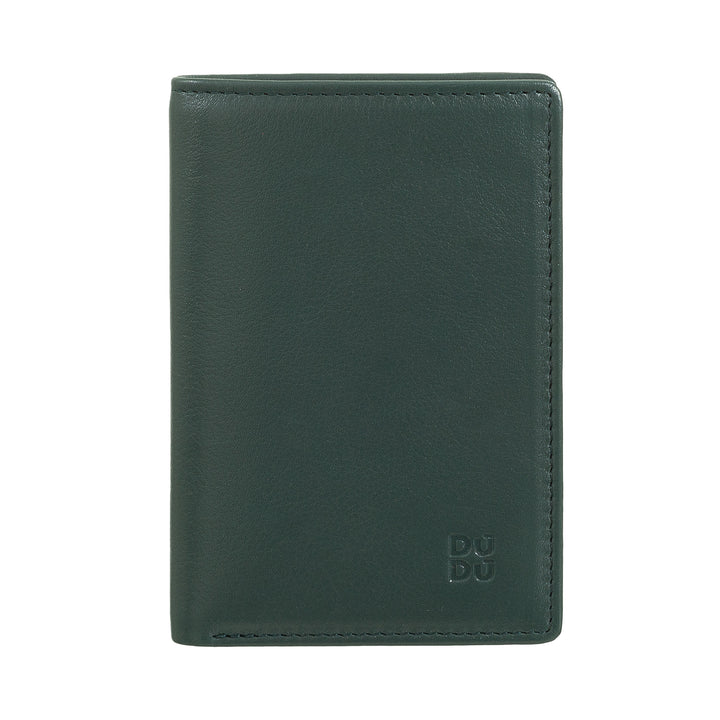 DUDU Portefeuille Homme en Cuir Petit, Portefeuille Homme Slim Compact avec Porte Cartes de Crédit, Porte Billets Cash, Zip Porte-monnaie, avec Protection RFID