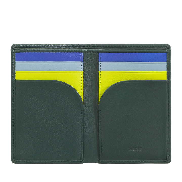 DUDU Portefeuille Homme en Cuir Petit, Portefeuille Homme Slim Compact avec Porte Cartes de Crédit, Porte Billets Cash, Zip Porte-monnaie, avec Protection RFID