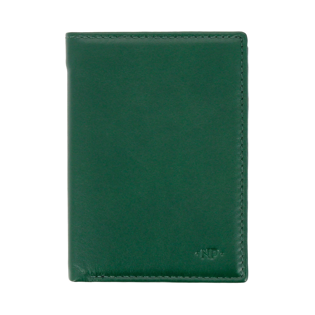 Cartera vertical para hombre Nuvola Pelle en piel de napa con monedero y tarjetero