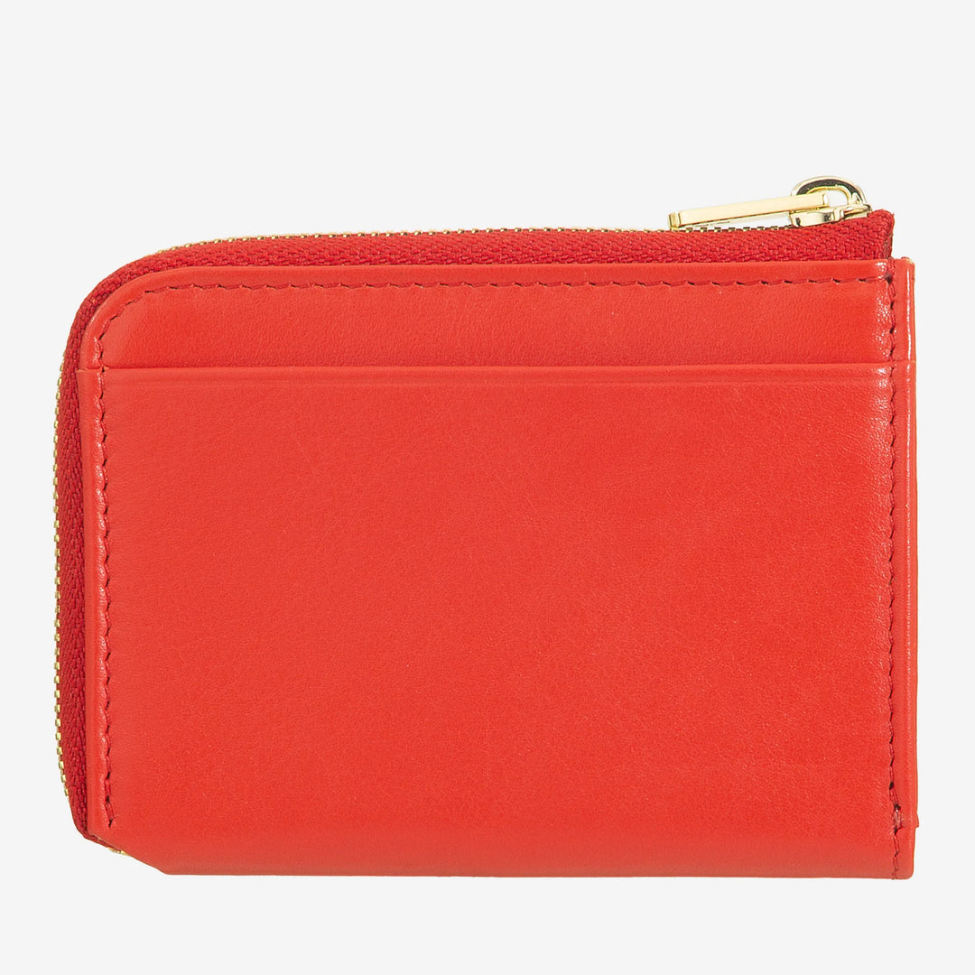 DUDU Cartera pequeña para hombre con cremallera, cartera RFID de piel colorida, tarjetero, diseño de bolsillo compacto