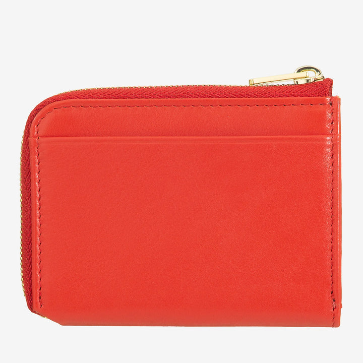 DUDU Cartera pequeña para hombre con cremallera, cartera RFID de piel colorida, tarjetero, diseño de bolsillo compacto