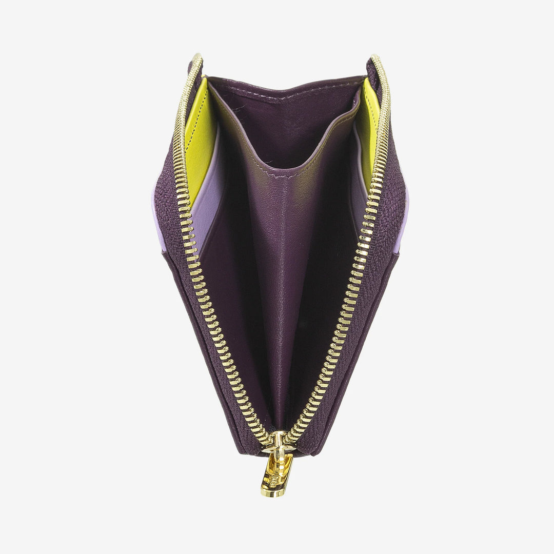 DUDU Cartera pequeña para hombre con cremallera, cartera RFID de piel colorida, tarjetero, diseño de bolsillo compacto