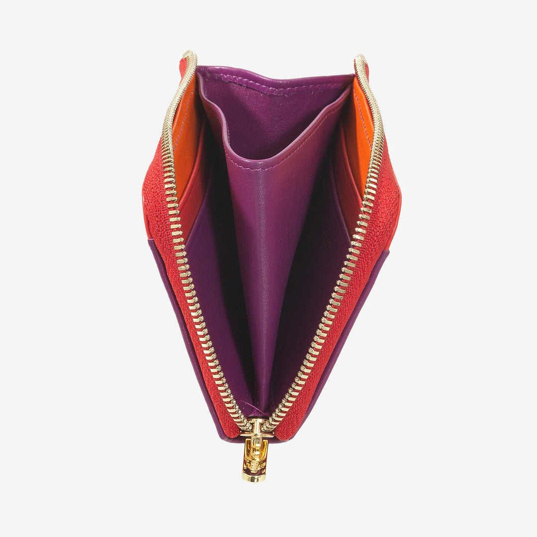 DUDU Cartera pequeña para hombre con cremallera, cartera RFID de piel colorida, tarjetero, diseño de bolsillo compacto