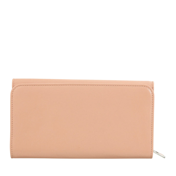 DUDU Cartera Grande de Mujer en Piel Auténtica, Blindada RFID, Carteras con Monedero con Cremallera, Múltiples Compartimentos