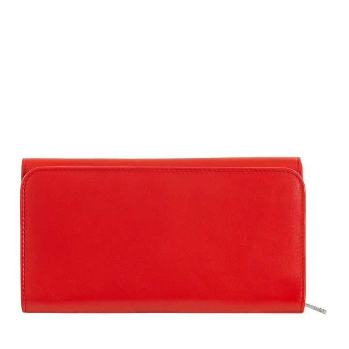 DUDU Cartera Grande de Mujer en Piel Auténtica, Blindada RFID, Carteras con Monedero con Cremallera, Múltiples Compartimentos