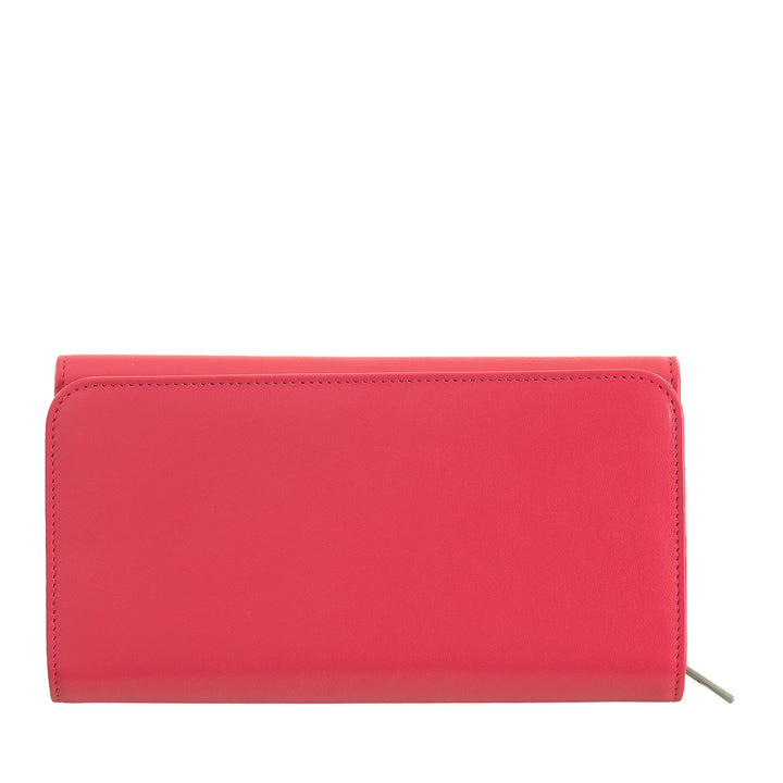 DUDU Cartera Grande de Mujer en Piel Auténtica, Blindada RFID, Carteras con Monedero con Cremallera, Múltiples Compartimentos