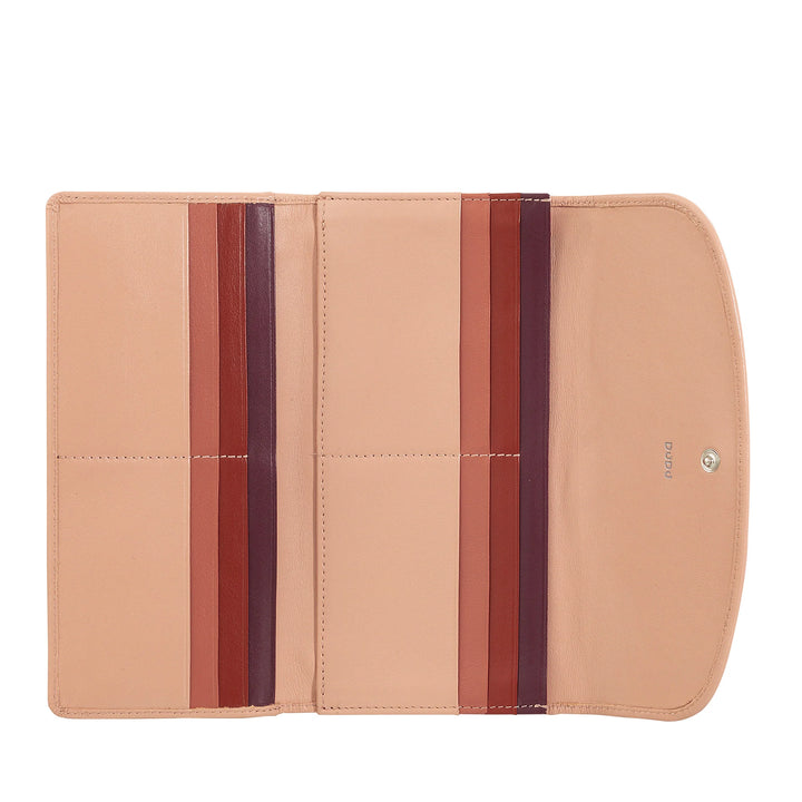 DUDU Cartera Grande de Mujer en Piel Auténtica, Blindada RFID, Carteras con Monedero con Cremallera, Múltiples Compartimentos