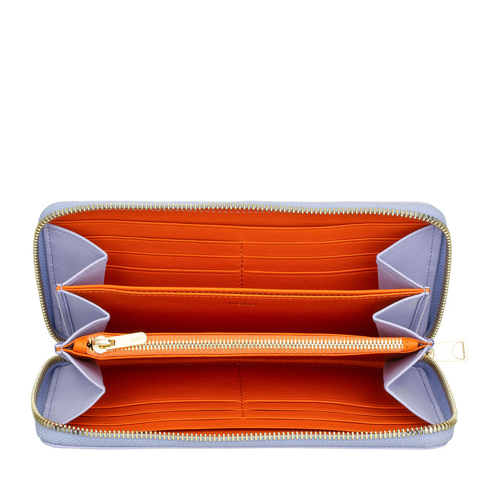 DUDU Grand portefeuille RFID pour femme en cuir véritable imprimé, portefeuilles zippés avec porte-monnaie, porte-cartes et fermeture éclair complète