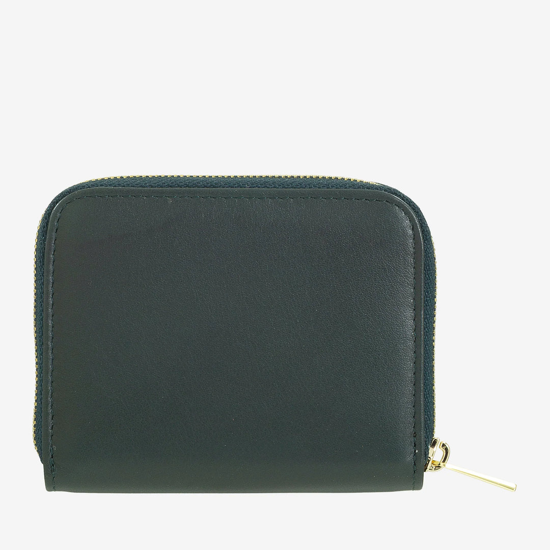 DUDU Monedero de Bolsillo Pequeño para Hombre y Mujer en Piel de Color con Cremallera, Tarjeteros, Cartera Compacta