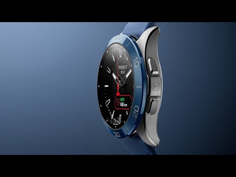 Relógio Tissot T-Touch Connect Sport 43,75 milímetros azul de quartzo de titânio T153.420.47.051.01