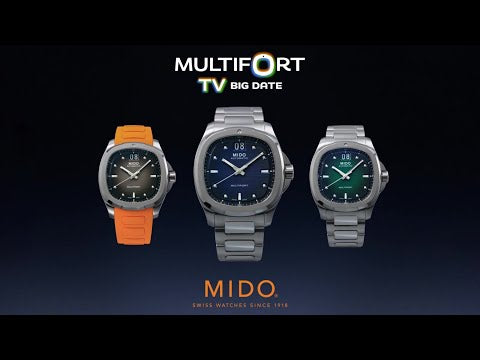 MIDO Multifort TV Oglądaj Big Date 39x40 mm Automatyczna szara stalowa stal M049.526.11.081.00
