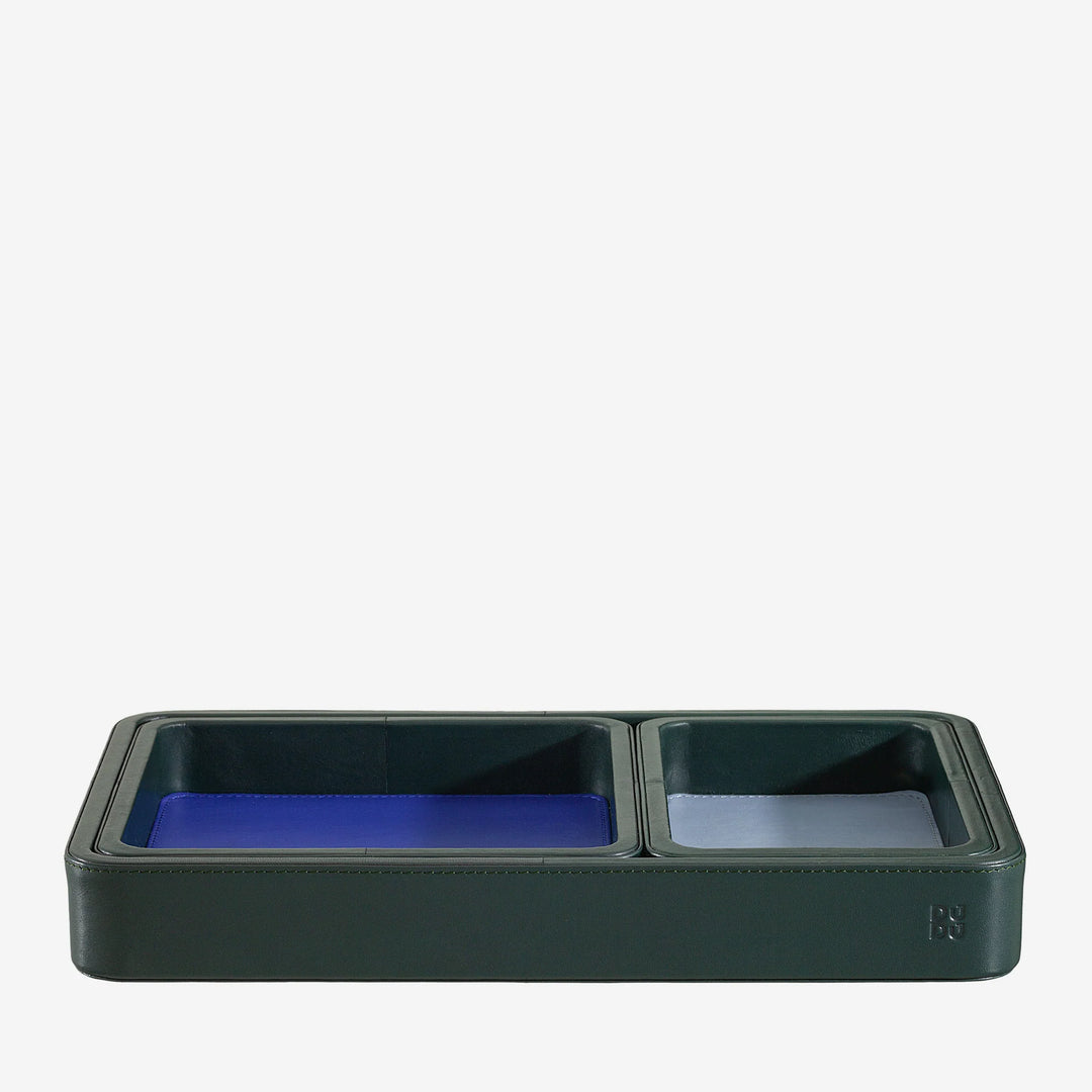 DUDU Set Svuotatasche in Pelle da 3pz, Vassoio Portaoggetti da Tavolo Casa Scrivania Ufficio, Porta Chiavi, Monete, Telefono