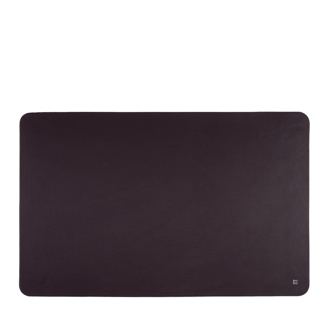 DUDU Protector de Escritorio de Oficina en Piel Bicolor CM 61x40, Enrollable por los Dobles, Suave Antideslizante Sin Costuras