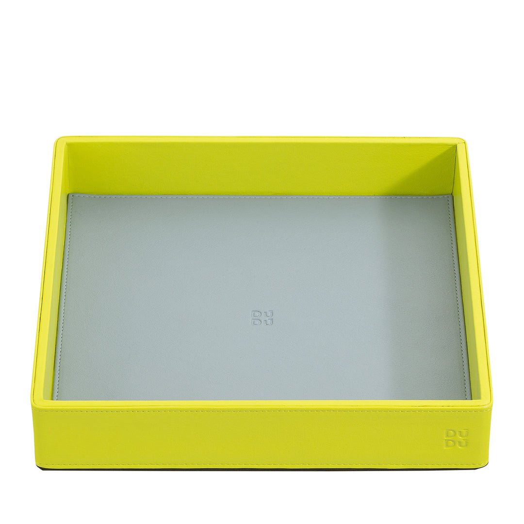 DUDU Entryway Designer Colored Leather Pocket Tray with Gift Box