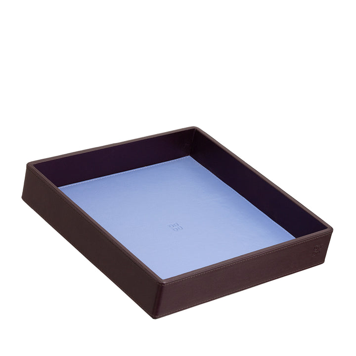 Plateau de poche en cuir coloré DUDU Entryway Designer avec boîte-cadeau