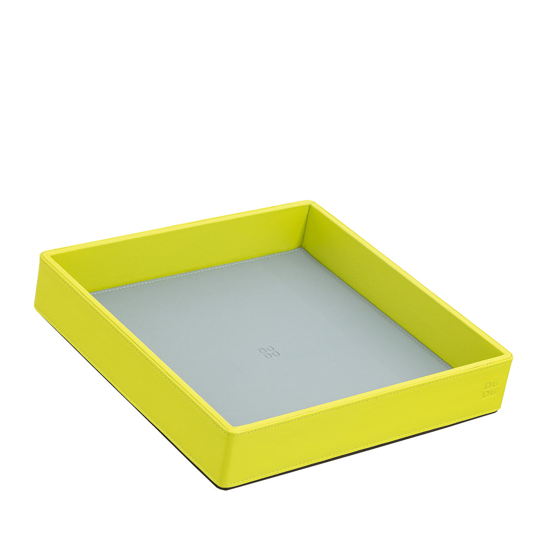 DUDU Entryway Designer Colored Leather Pocket Tray with Gift Box