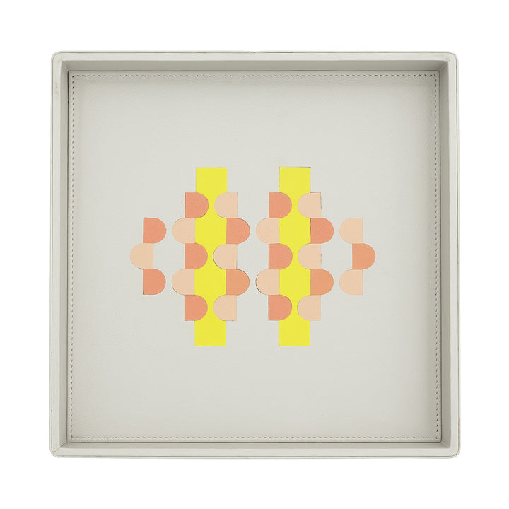 DUDU Entryway Designer Bandeja de bolsillo de cuero de colores con caja de regalo
