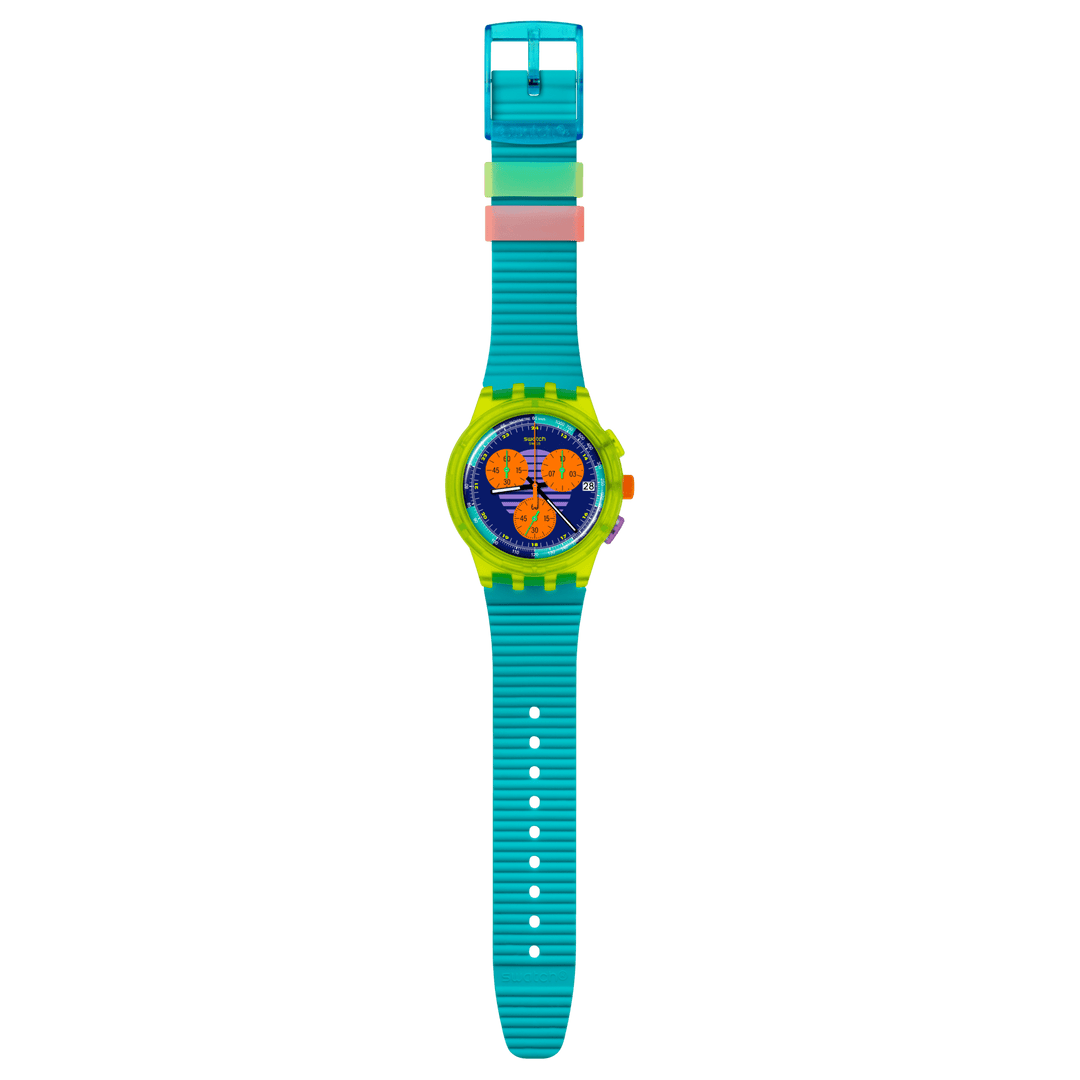 Swatch orologio NEON WAVE Originals Chrono 42mm SUSJ404 - Capodagli 1937